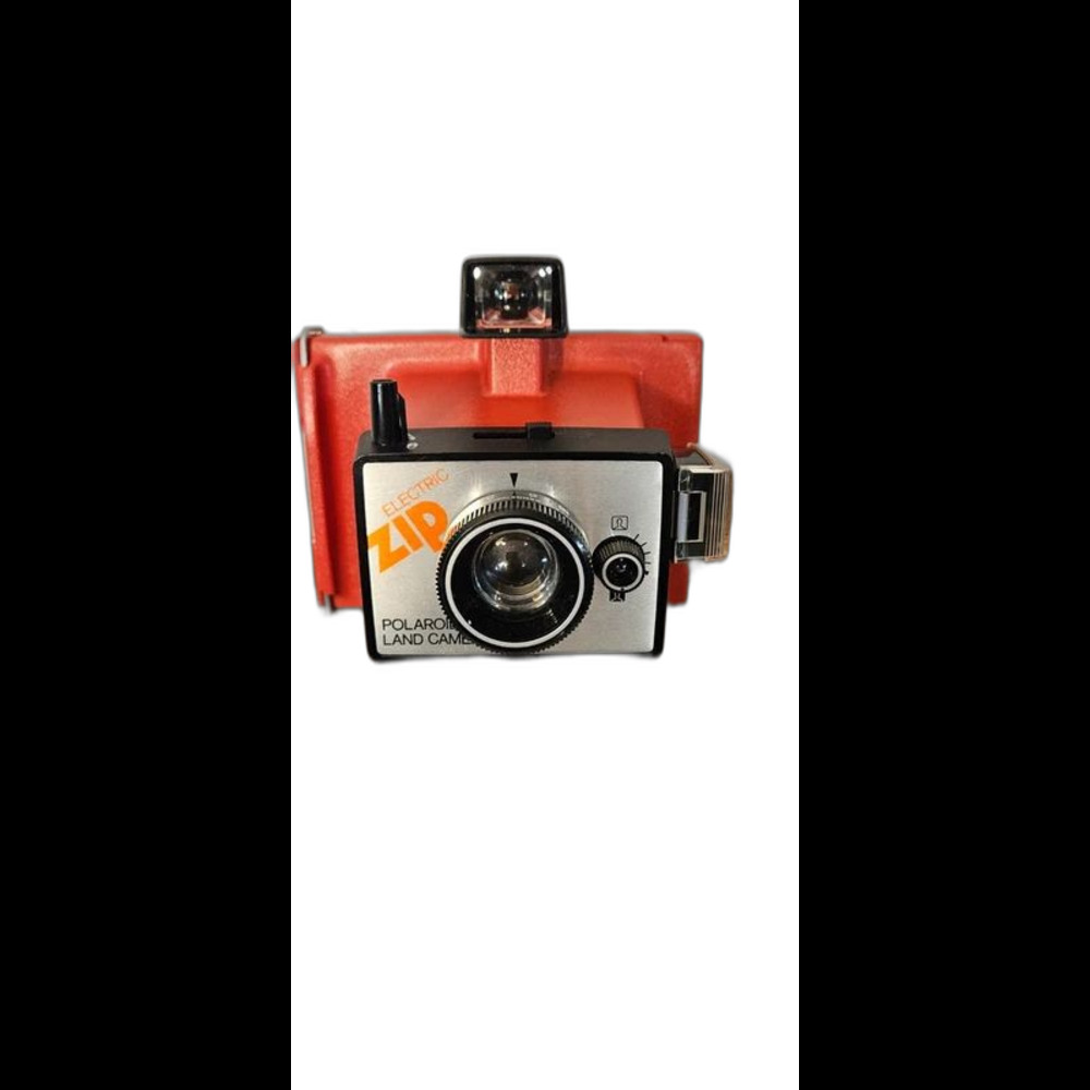Vintage Polaroid Electric Zip Land Camera Red Black Untested-ITEM # 2596